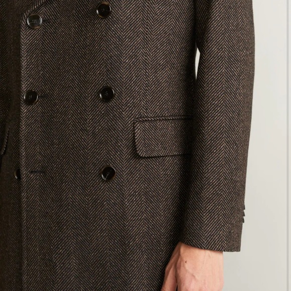 SOLD! Mango Man - Herringbone Tailored Coat - Picture 3 of 11